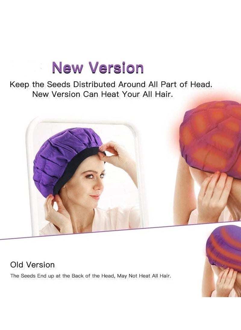 Cordless Deep Conditioning Heat Cap, A Hot Head Cap to Hydrate, Moisturize and Condition, 100% Natural Cotton Flaxseed Seed Interior - Image 3